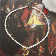 Pearl Crescent Moon Calm Necklace Pendant (Extra 35% Off | USE CODE: FS35) - image 7