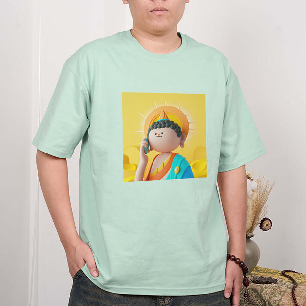 Buddha Stones Buddha Picks Up The Phone Tee T-shirt T-Shirts BS 13