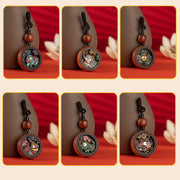 Buddha Stones Year Of The Dragon Hand Painted Chinese Zodiac Rosewood Carved Calm Key Chain (Extra 35% Off | USE CODE: FS35) - image 25