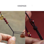 Buddha Stones Cinnabar Bead Fu Character Charm Blessing Braided String Bracelet (Extra 30% Off | USE CODE: FS30) - image 4