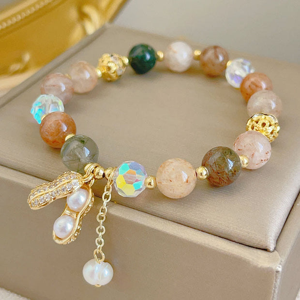 FREE Today: Absorb Good Energy Sun Stone Colorful Rutilated Quartz Peanut Charm Bracelet FREE FREE Colorful Rutilated Quartz(Wrist Circumference 14-16cm)