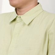 Buddha Stones Men's Short Sleeve Button Casual Cotton Linen Shirt Men's Shirts BS 12