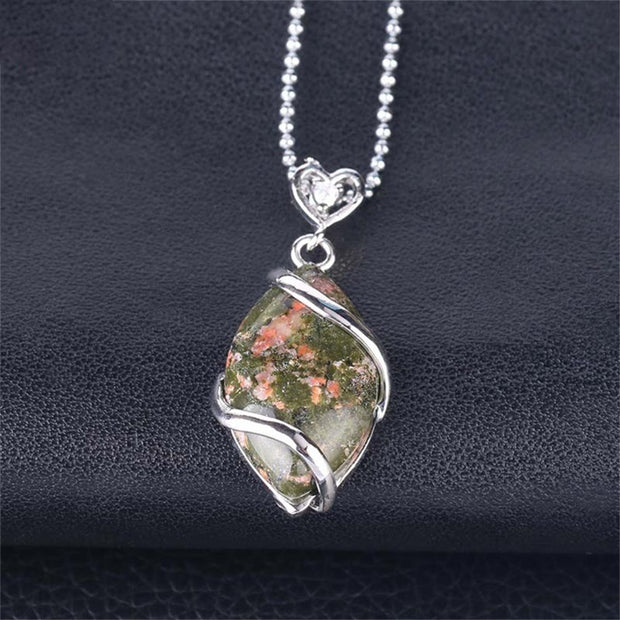 Buddha Stones Marquise Pattern Natural Crystal Stone Charm Necklace Pendant (Extra 35% Off | USE CODE: FS35) - image 17