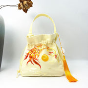 Buddha Stones Suzhou Embroidery Rabbit Lotus Epiphyllum Peony Magnolia Silk Tote Crossbody Bag Shoulder Bag Handbag 26