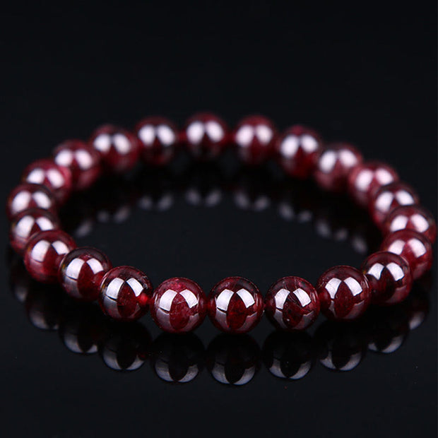Buddha Stones Natural Garnet Bead Passion Bracelet Bracelet BS 6