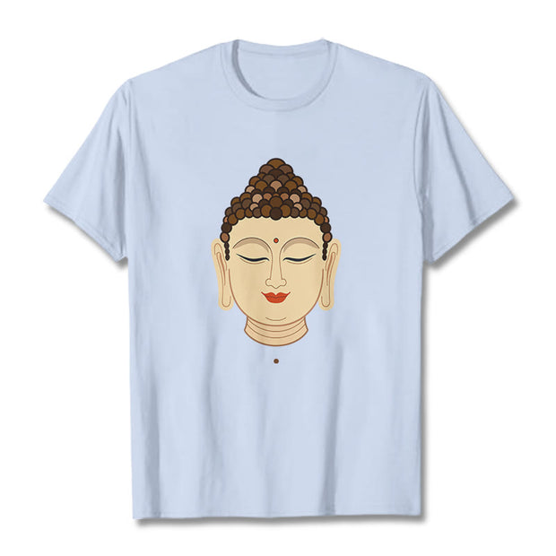 Buddha Stones Meditation Buddha Tee T-shirt T-Shirts BS LightCyan 2XL