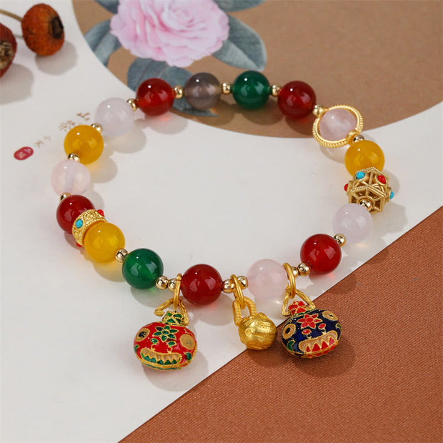 Buddha Stones Gold Swallowing Beast Family Various Agate Crystal Success Bracelet (Extra 35% Off | USE CODE: FS35) - image 3