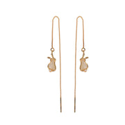 Buddha Stones 925 Sterling Silver Year of the Rabbit Hetian White Jade Happiness Drop Earrings (Extra 35% Off | USE CODE: FS35) - image 6