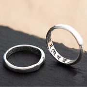 Buddha Stones 990 Sterling Silver Six True Words Om Mani Padme Hum Love Peace Ring (Extra 35% Off | USE CODE: FS35) - image 23