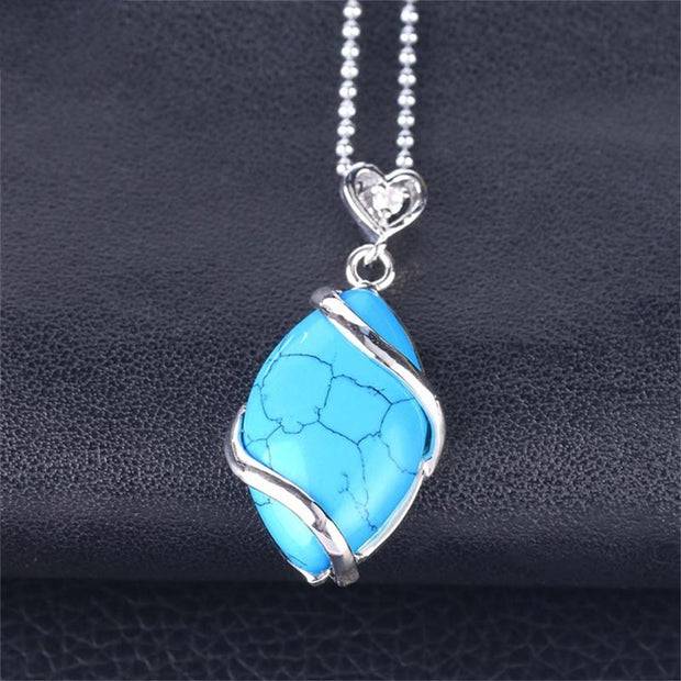 Buddha Stones Marquise Pattern Natural Crystal Stone Charm Necklace Pendant (Extra 35% Off | USE CODE: FS35) - image 24