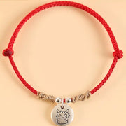 Buddha Stones Handmade 999 Sterling Silver Year of the Dragon Cute Chinese Zodiac Luck Braided Bracelet (Extra 35% Off | USE CODE: FS35) - image 1