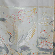 Buddha Stones Long Sleeve Shirt Top Chinese Hanfu Crane Lotus Printed Horse Face Skirt Mamianqun Riding Skirt BS 3