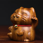 FREE Today: Cure and Soothing Green Sandalwood Small Mini Cute Lucky Cat Decorations