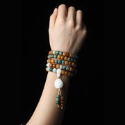 Buddha Stones Bodhi Lotus Mala Harmony Necklace Bracelet Bracelet BS 3