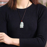 FREE Today: Prosperous Fortune Jade Chinese God of Wealth Caishen Ingot Necklace Pendant FREE FREE 7
