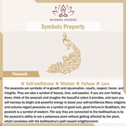 Buddha Stones 925 Sterling Silver Natural Hetian White Jade Peacock Blessing Necklace Pendant Ring Earrings Set Bracelet Necklaces & Pendants BS 15