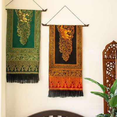 Buddha Stones Vintage Elephant Pattern Tassels Strength Table Runner Home Decoration (Extra 35% Off | USE CODE: FS35) - image 0