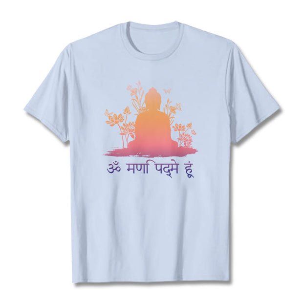 Buddha Stones Sanskrit OM NAMAH SHIVAYA Tee T-shirt T-Shirts BS LightCyan 2XL