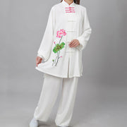 Buddha Stones Lotus Flower Leaf Pattern Tai Chi Meditation Prayer Spiritual Zen Practice Clothing Women's Set (Extra 30% Off | USE CODE: FS30) - image 15
