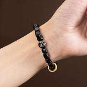 Buddha Stones Tibetan Ebony Wood Dzi Bead Balance Calm Bracelet Bracelet BS 7
