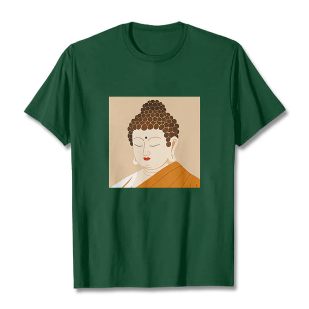 Buddha Stones Close Eyes And Relax Buddha Tee T-shirt T-Shirts BS ForestGreen 2XL