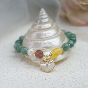 Buddha Stones Jade Sea shell Ruyi Lock Luck Bracelet Bracelet BS 1
