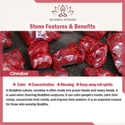 Buddha Stones Cinnabar Om Mani Padme Hum Attract Fortune Blessing Lucky Bead Necklace Pendant Necklaces & Pendants BS 11