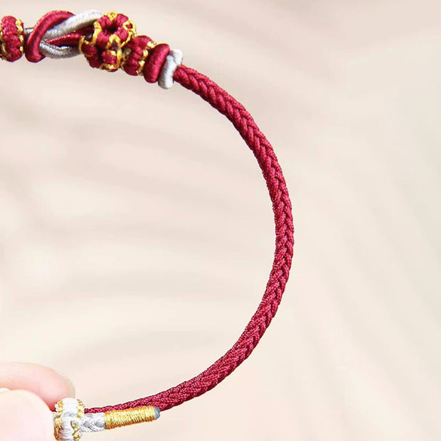 Buddha Stones Handmade Peach Blossom Knot Eight Thread Peace Knot Luck Protection Bracelet (Extra 35% Off | USE CODE: FS35) - image 10
