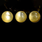 Buddha Stones Natural Golden Lepidolite Protection Prosperity Bracelet