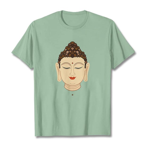 Buddha Stones Meditation Buddha Tee T-shirt T-Shirts BS PaleGreen 2XL