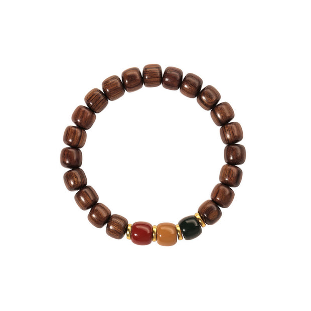 Buddha Stones Ebony Wood Rosewood Peace Balance Bracelet Bracelet BS 18