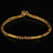 FREE Today: Auspicious Symbol Handmade Gold Multicolored Rope Bracelet Anklet FREE FREE 13