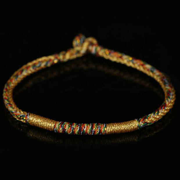 FREE Today: Auspicious Symbol Handmade Gold Multicolored Rope Bracelet Anklet FREE FREE 13