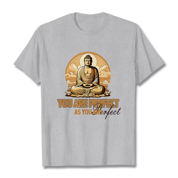 Buddha Stones You Are Perfect As You Are Tee T-shirt T-Shirts BS LightGrey 2XL