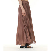 Buddha Stones Solid Color Loose Long Pleated Wide Leg Pants 9