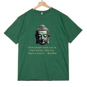 Buddha Stones How People Treat You Is Their Karma Buddha Tee T-shirt T-Shirts BS ForestGreen 2XL