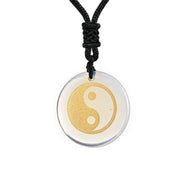 Buddha Stones Various Crystal Amethyst Tiger Eye Green Aventurine Yin Yang Spiritual Necklace Pendant 36