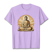 Buddha Stones Sun Auspicious Clouds Buddha Tee T-shirt T-Shirts BS Plum 2XL