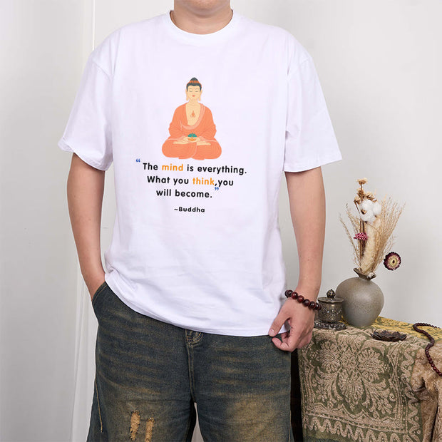 Buddha Stones The Mind Is Everything Meditation Buddha Tee T-shirt T-Shirts BS 2