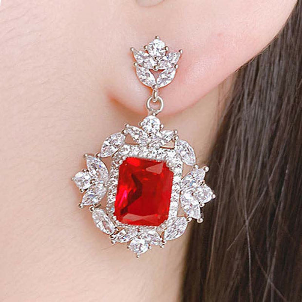 Buddha Stones Emerald Crystal Red Corundum Confidence Courage Ring Earrings Necklace Pendant Necklaces & Pendants BS 11