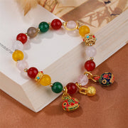 Buddha Stones Gold Swallowing Beast Family Various Agate Crystal Success Bracelet (Extra 35% Off | USE CODE: FS35) - image 5