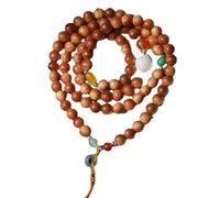 Buddha Stones Tibetan Rosewood Mala Healing Necklace Bracelet