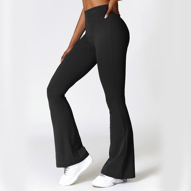 Buddha Stones High Waist Breathable Flare Pants For Sports Fitness Yoga