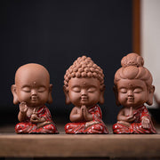 Buddha Stones Mini Gautama Buddha Sakyamuni Kwan Yin Avalokitesvara Ksitigarbha Serenity Ceramic Desk Decoration Decorations BS 19