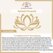 Buddha Stones 108 Mala Beads Rhodonite Lotus Compassion Energy Bracelet