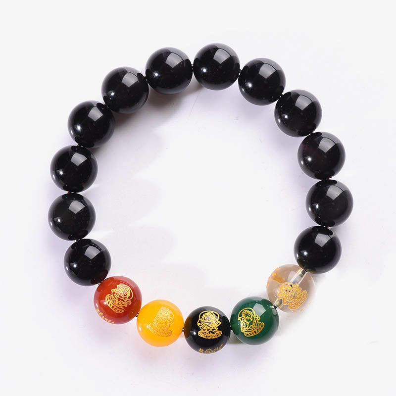 【すらいむ】 魔法のパワーストーン prod by BAD ENDO Buddha Stones Gold Sheen Obsidian Rainbow Obsidian Black