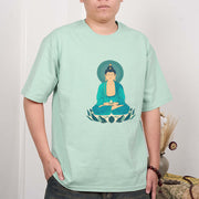 Buddha Stones Lotus Meditation Buddha Tee T-shirt T-Shirts BS 17