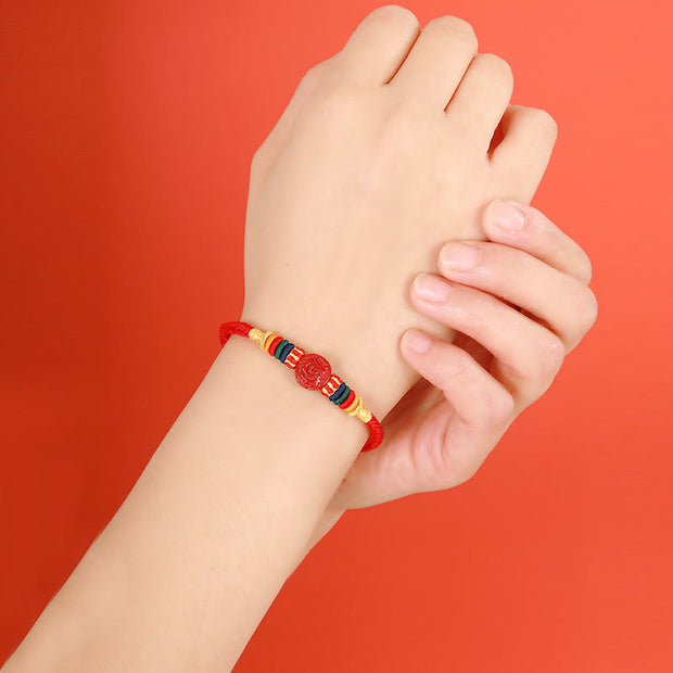 Buddha Stones Year of the Dragon 925 Sterling Silver Chinese Zodiac Cinnabar Auspicious Matches Blessing Bracelet (Extra 35% Off | USE CODE: FS35) - image 7