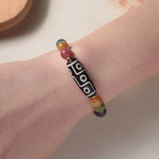 FREE Today: Keep Balance Tibetan Tiger Eye Tourmaline Nine-Eye Dzi Bead Protection Bracelet