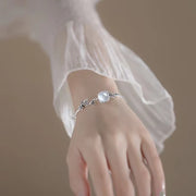 Buddha Stones "Sending Grace and Harmony"Plum Blossom Chalcedony Bracelet Includes Gift Message Card - image 4